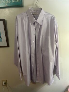 Men's Lavender Stripe Dress Shirt - Long Sleeve